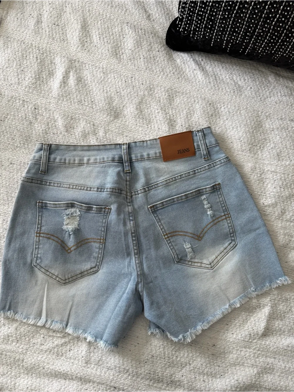 Distressed Denim Shorts